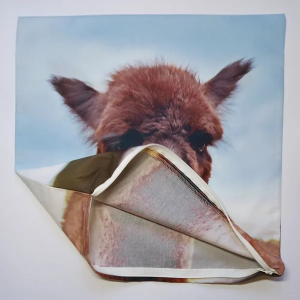 Sierkussen 'Sam' met vulling Alpaca Wol 40x40 cm - Inclusief binnenkussen - Afbeelding 2