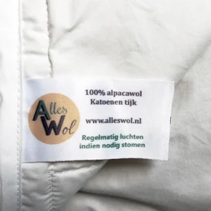 Wollen dekbed Alpaca wol hypoallergeen label