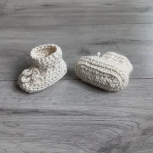 Babyslofjes Alpaca Wit 0-6 maanden