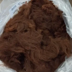 AV01 bruin ruwe alpaca vacht spinnen vilten