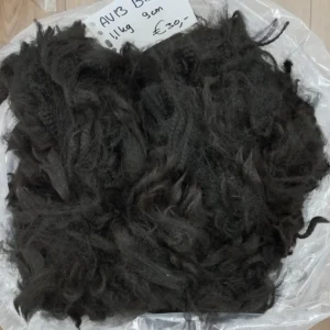 AV13 zwart ruwe alpaca vacht spinnen vilten